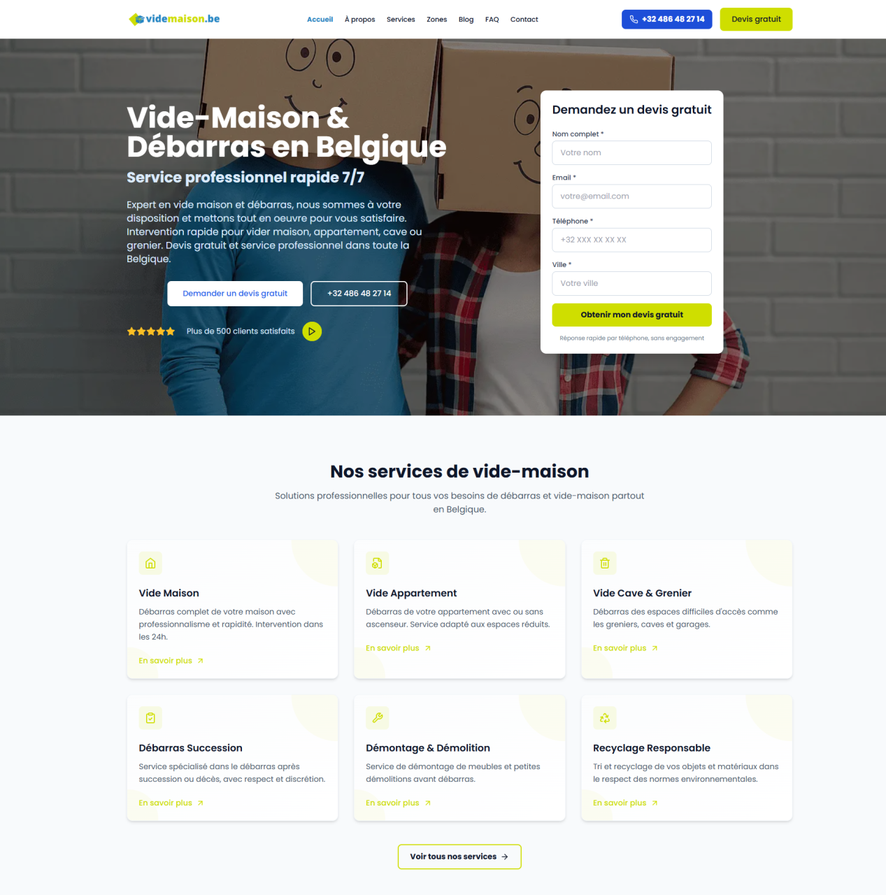 vide maison wavre